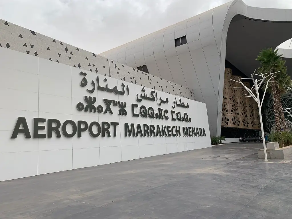 Private airport transfer service at Marrakech Menara Airport, Morocco